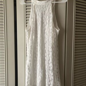 Lulu's White Sheath Halter Mini Dress